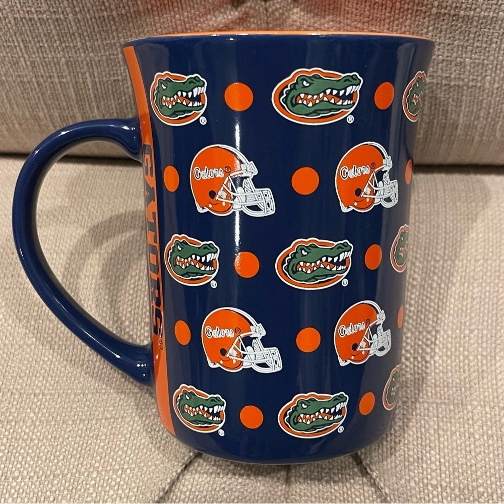 Florida Gator Mug Cup Allover logo Blue and Orange Gators Mug NWT - Picture 2 of 8